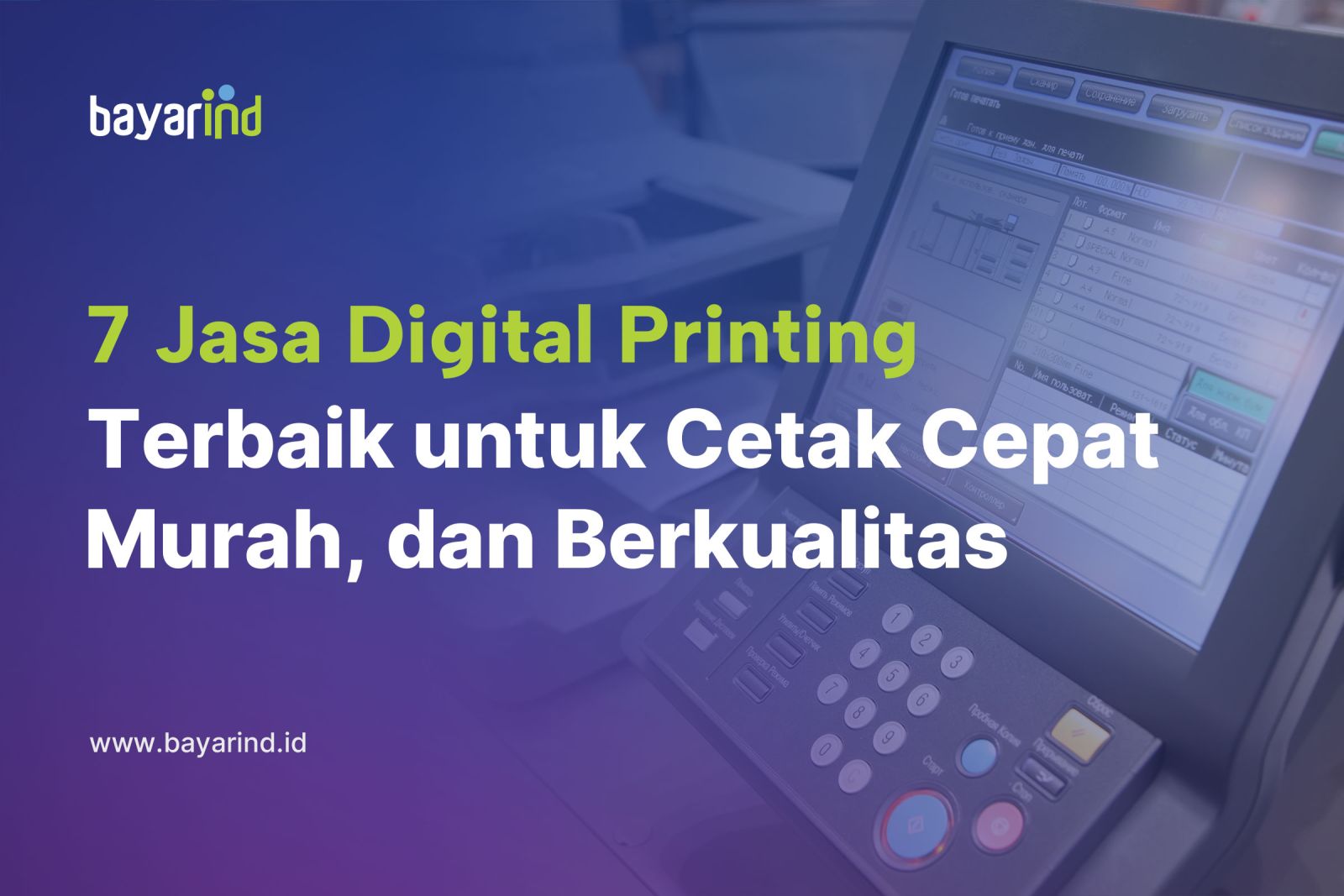 Cetak Berkualitas dengan Harga Terjangkau di Cilacap